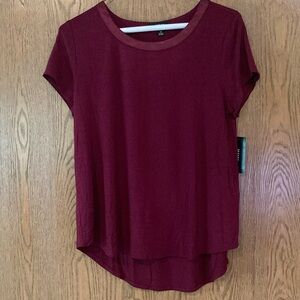 Alfani Short Sleeve Berry Color Top